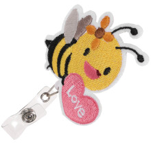 Bee Patroon Badge Clip Houder Voor Naamkaartje