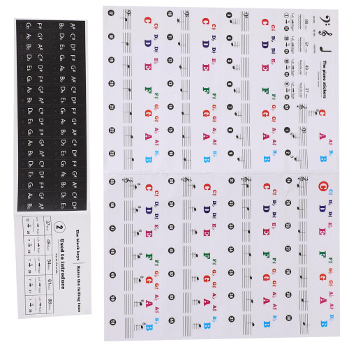 1 Sheet Convenient Piano Stickers Keyboard Decals Keyboard Stickers