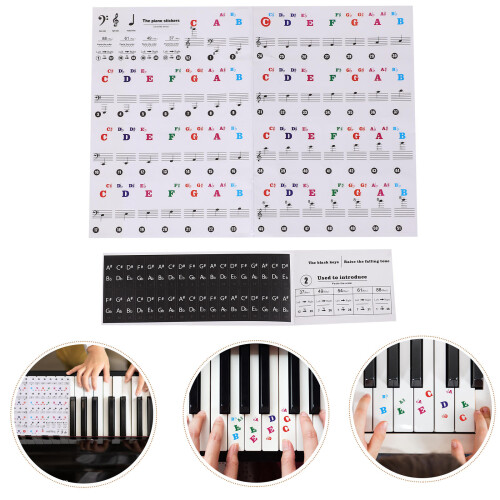 1 Sheet Convenient Piano Stickers Keyboard Decals Keyboard Stickers 2
