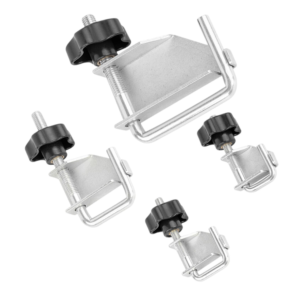 Industrial Strength Clamping Kits Antirust Coated Tube Fasteners For Mechanics And Plumbers 4-Piece Silver 9084446101706