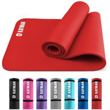 (Red) Kayman Yoga Mat Multi-Purpose Extra Thick Foam Exercise Mats Home & Gym Non-Slip
