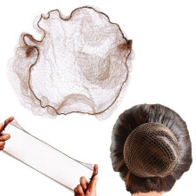 50pcs Hairnet Hair Net for Bun Invisible Elastic Mesh 20inch 50cm (Bulk Packing,Light Brown)