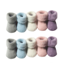 5 paar baumwoll-stulpensocken für baby, rutschfest, warm, xs
