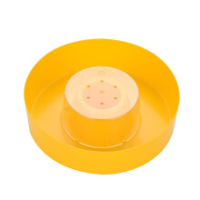 Bee Feeder Beekeeping Yellow Round Feeding Bowl Set 2-Piece Food Dish For Bees Garden And Hive