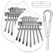 2 mini kalimba 8 tonstufen tragbar für erwachsene und kinder