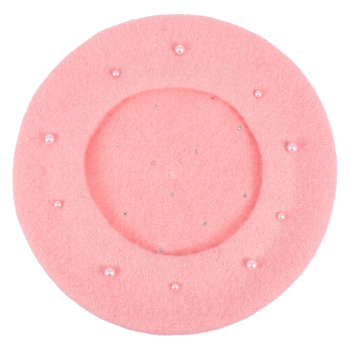 Béret Enfant Rose Polyester Chapeau Confort Automne