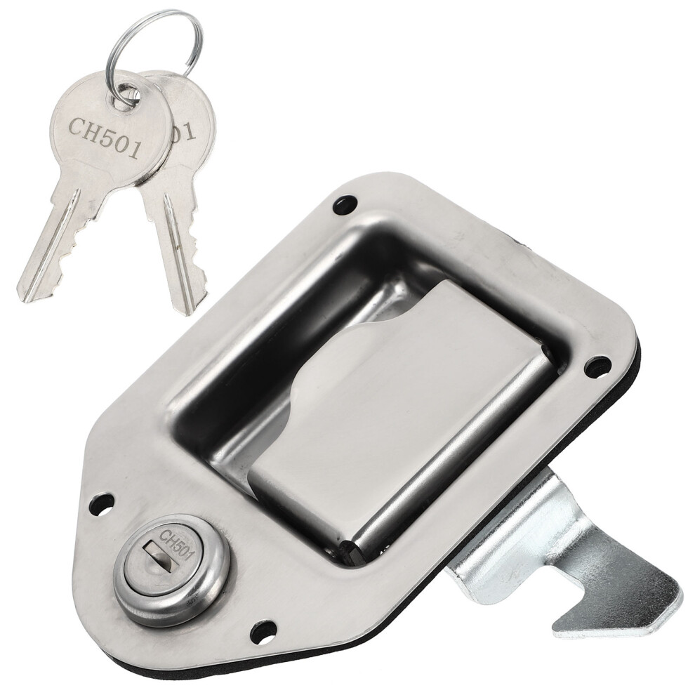 1Set Stainless Steel Rv Door Latch Camper Door Lock Silver Outdoor Use 3293901321375