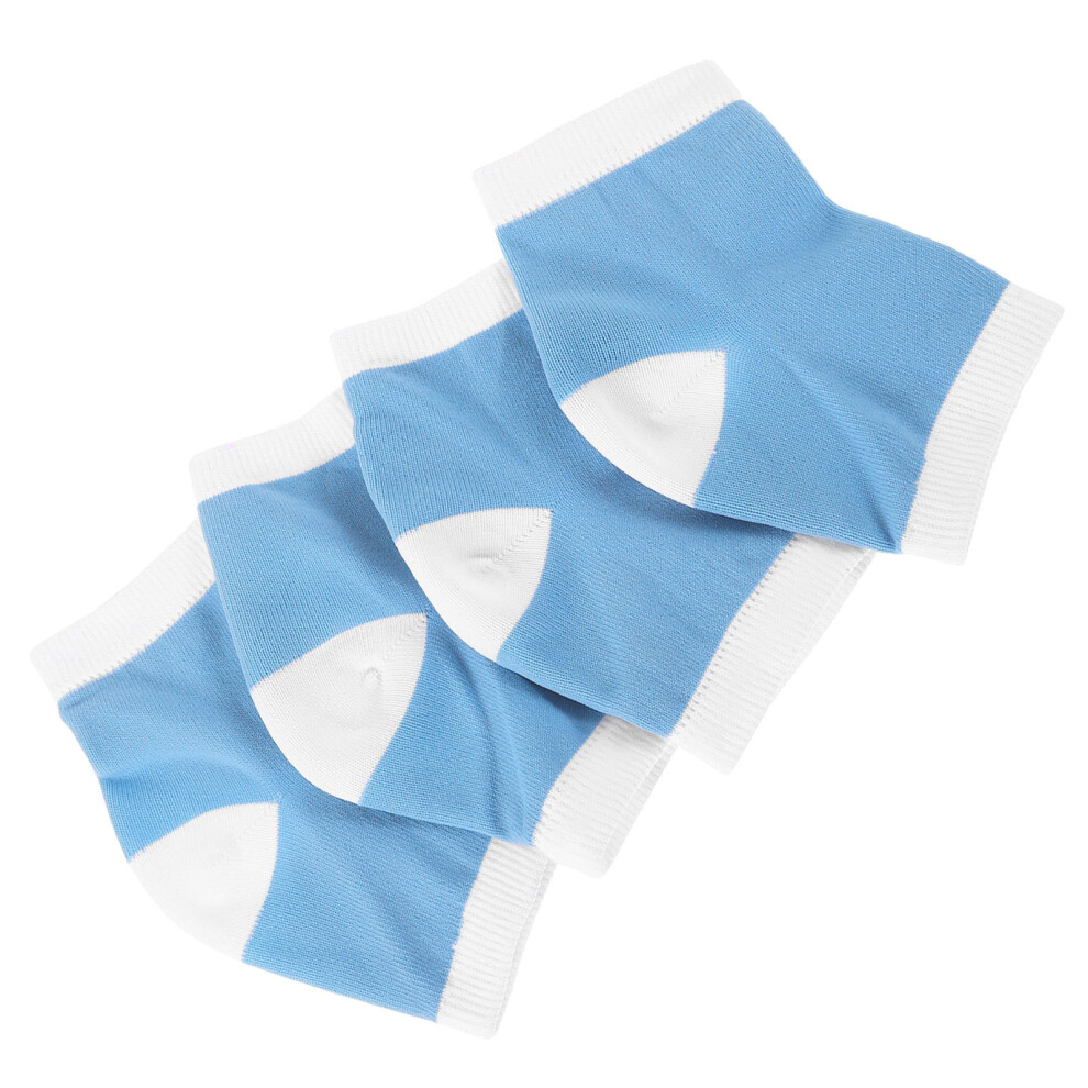 Solustre 2 Pairs Moisturizing Heel Socks For Cracked Heels, Toeless