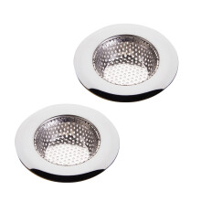 2Pcs Silver Drain Strainer Tub Stopper for Kitchen and Bathroom Use