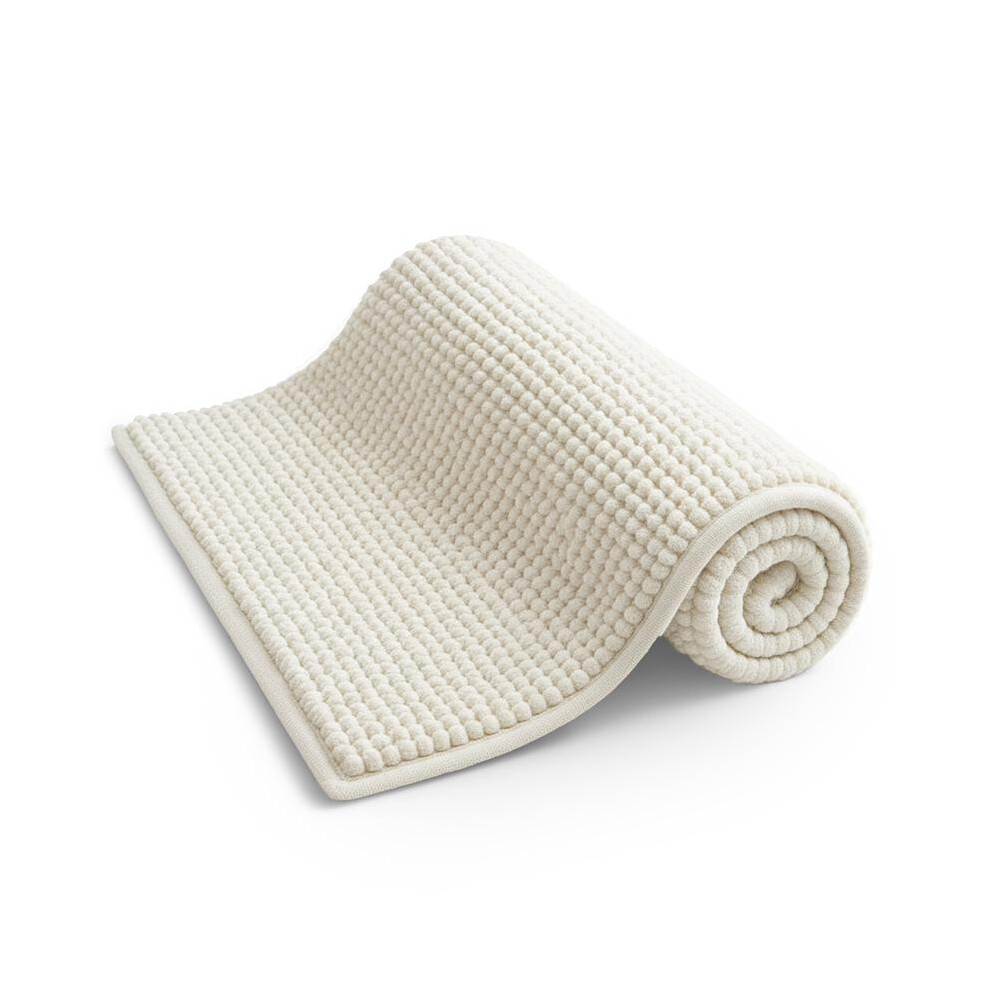(Cream 40X60cm) Keplin Anti-Slip Bath Mat Soft Microfibre Mat Water Absorbent Quick Drying Shower 5071832440574