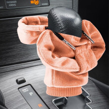 (Orange, 1pc) Hoodie Shaped Car Gear Shift Cover, Fashion Mini Car Shifter Decorative Cover, Soft Hooded Shirt Car Shifter Trim Accessories, Car