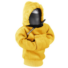 (Yellow, 1pc) Hoodie Shaped Car Gear Shift Cover, Fashion Mini Car Shifter Decorative Cover, Soft Hooded Shirt Car Shifter Trim Accessories, Car