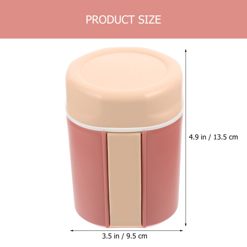 1Pctasse À Yaourt Portable Rose En PP Pour Usage Scolaire 1