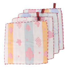 4 baumwoll-gesichtstuch für babys, waschlappen, pflegetuch