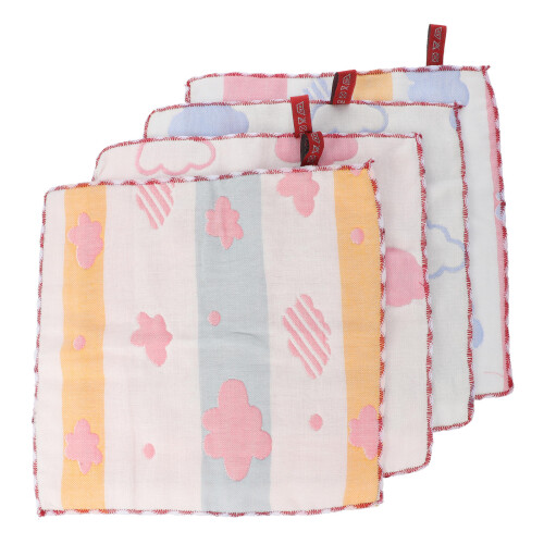 4 baumwoll-gesichtstuch für babys, waschlappen, pflegetuch