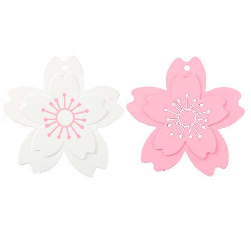 2pcs Creative Flower Shaped Placemat Silicone Dish Mat Flower Coaster 1