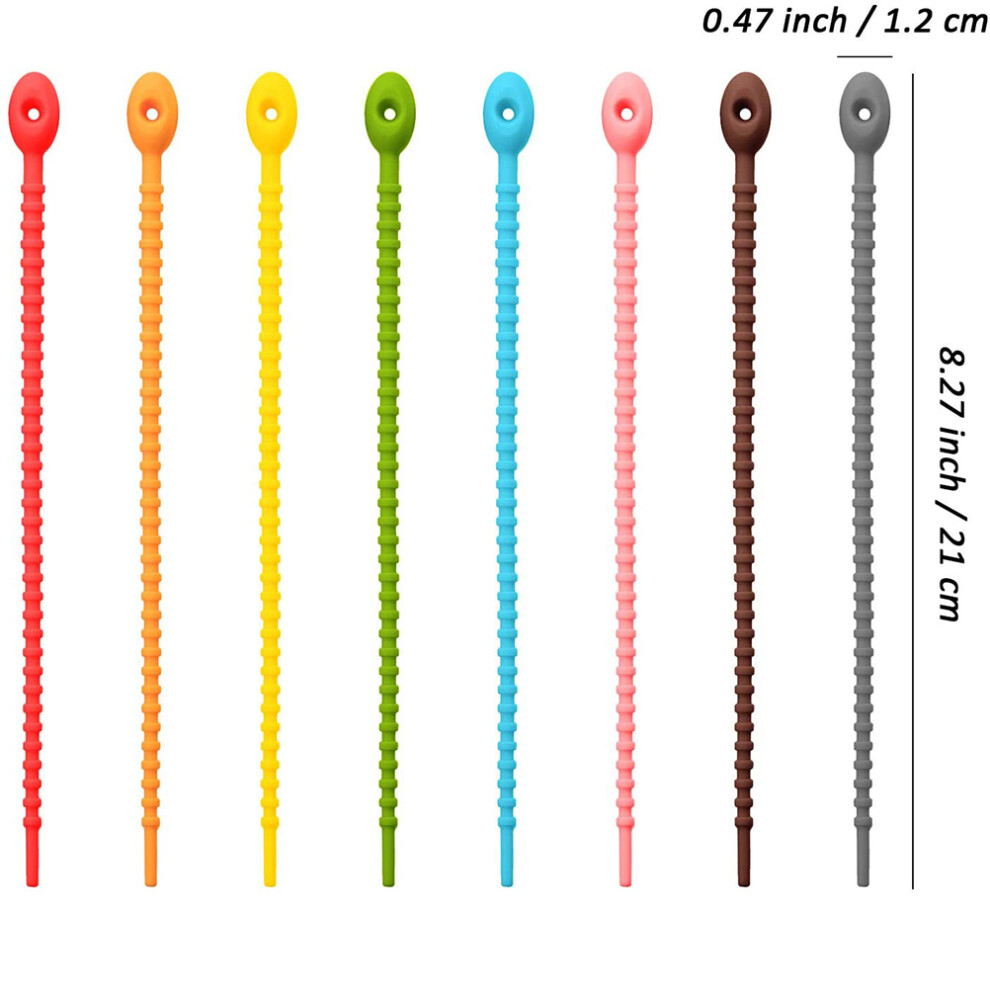 20 Pcs Hook And Straps Reusable Securing Fastening Cable Ties 3293901331695