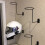 Porte Casque Noir Fer Rangement Mural Sturdy Polyvalent 7