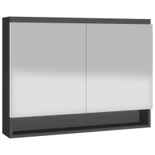 Badkamerspiegelkast 80 x 15 x 60 cm MDF antraciet