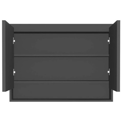 Spiegelschrank Badezimmer 80 x 15 x 60 cm MDF anthrazit 1
