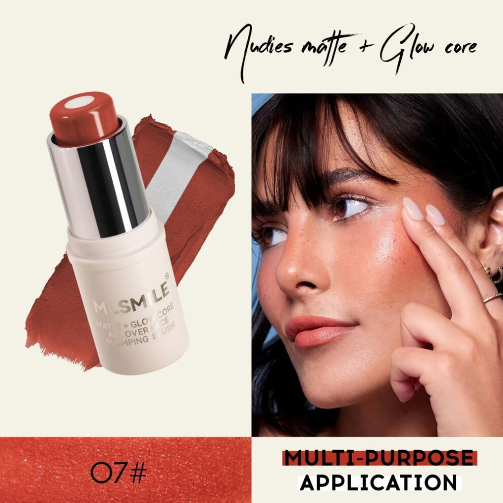 (Type#5) Mlsmile Two-color Sandwich Blush Stick Naturally Three-dimensionally Brightens-image-OPC-PKRCDGX-NEW