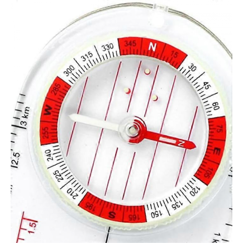 Survival Compass with Ruler Scale Hiking Orienteering Camping Thumb Compass for Map Reading 2