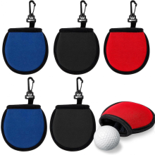 Borsa portatile per la pulizia delle palline da golf, borsa impermeabile per palline da golf con clip per carrelli da golf, cintura, borsa da gol