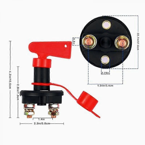 Pack Automotive Battery Cut Off Isolator Kill Switch Power Cut Off Emergency Switch 12V/24V 1