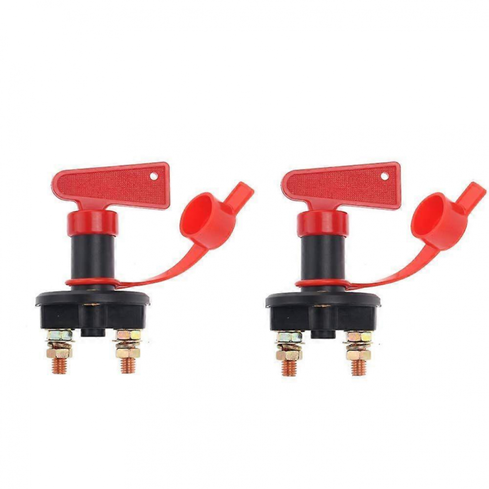 Pack Automotive Battery Cut Off Isolator Kill Switch Power Cut Off Emergency Switch 12V/24V Black/Red 9022594174197