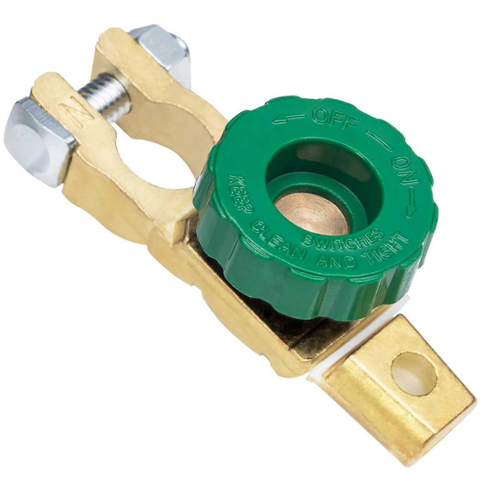 Top Post Battery Disconnect Switch 12V-24V Battery Shut Off Switch Quick Disconnet Master Battery Isolator Battery Power Cut Off Switch With Kn Green 9022594175316