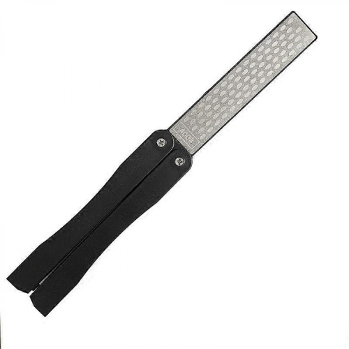 1 pcs Folding Knife Sharpening Stone, Diamond Sharpening Stone,Professional Kitchen Knife Sharpening Stone,BLACK,23cm