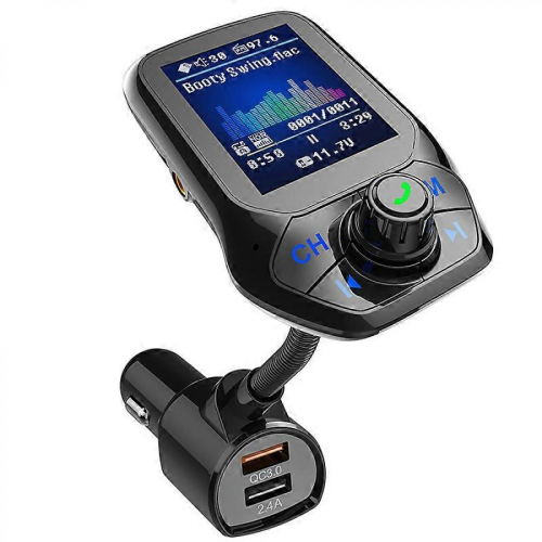 Προσαρμογέας αυτοκινήτου MP3 Player 4 σε 1, πομπός FM, κιτ hands-free, φορτιστής αυτοκινήτου US 2