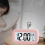 LED Backlight Digital Snooze Desk Alarm Clock Temperature Calendar Display Local Battery Clock White 3