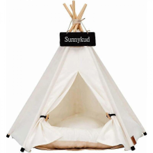 Koirateltta, lemmikkien teepee, irrotettava ja pestävä tyyny, teltat, Sweet House, lemmikkikoiran leikkiteltta, 50–50 cm