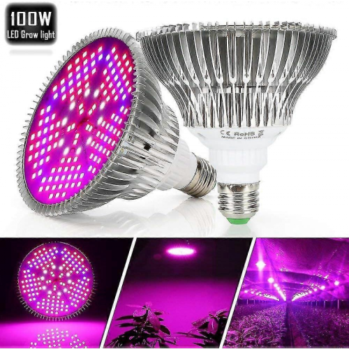 Led Grow Light Bulbs - Full Spectrum E27 100w Professional Grow Lamp For Seedling Blooming 1