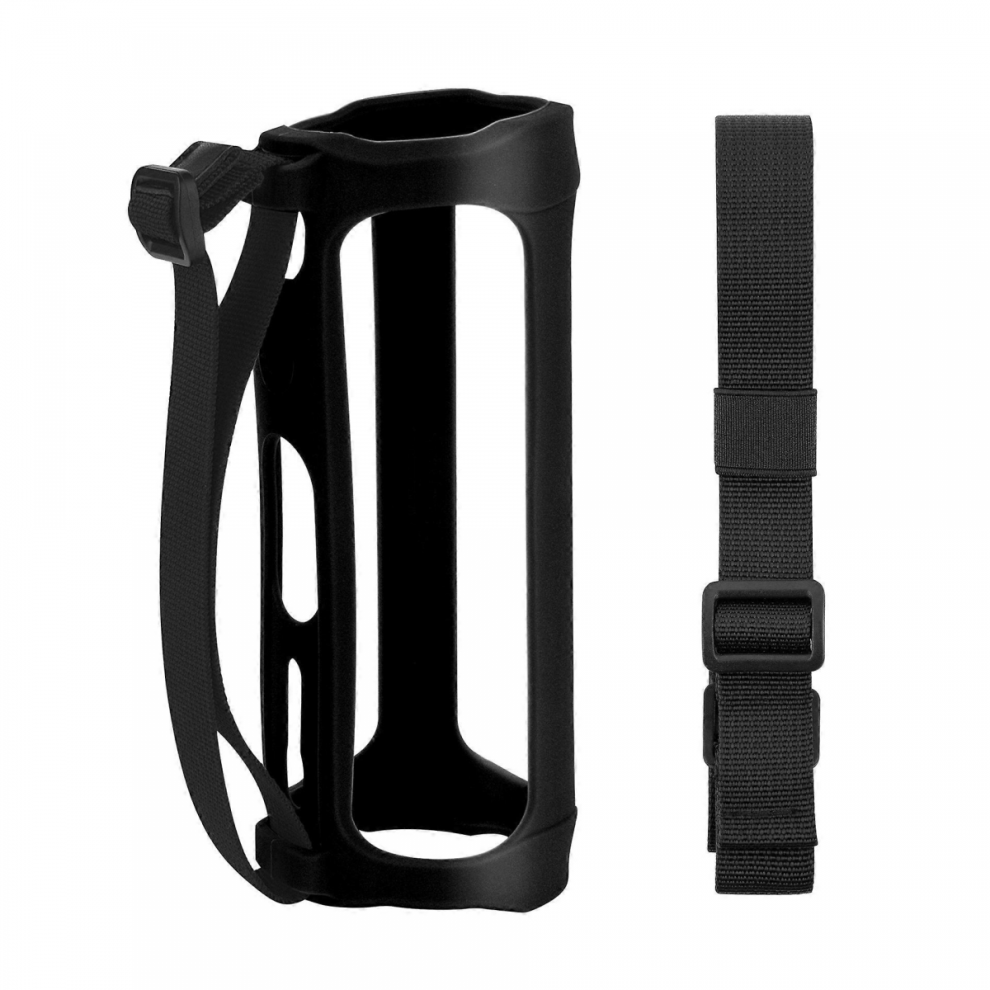 Silicone Case Cover For Jbl Charge 5 Portable Waterproof Wireless Bluetooth Speaker Waterproof Rubber Carrying Pouch With Strap(Black) Black 9022594176146