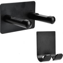 Lot de 2 supports de sèche-cheveux en alliage d'aluminium avec prise