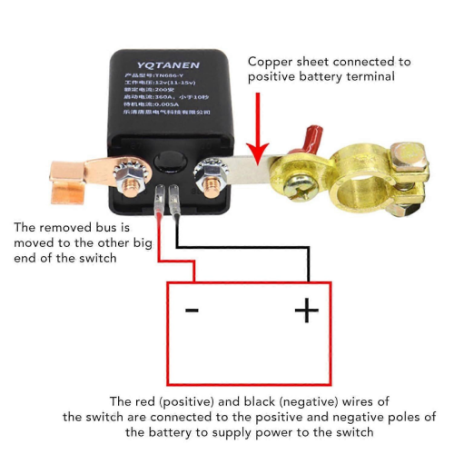 Διακόπτης αποσύνδεσης μπαταρίας DC12V, αντικλεπτικός διακόπτης αυτοκινήτου για την 2