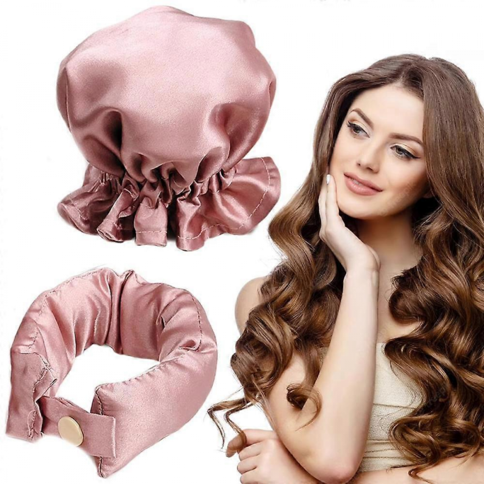 Satin Heatless Hair Curler, Pillow Soft Rollers with Hair Caps, No Heat Curlers to Sleep In