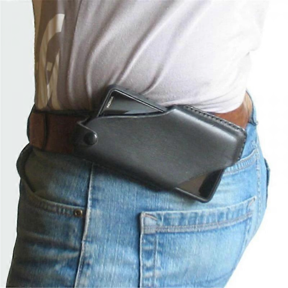 Leather Men Phone Case Pouch Belt Waist Bag For Iphone Cellphone Loop Holster Case Wallet Purse Waist Packs Phone Holder 9022594177365