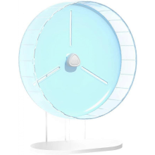 Hamster Running Wheel, 21cm Super Quiet Hamster Wheel with Adjustable Stand for Small Pets Gerbils Guinea Pigs (Blue)