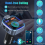 Πομπός FM Bluetooth αυτοκινήτου, πομπός ραδιοφώνου Bluetooth 5.0 για αναπτήρα τσιγάρων, γρήγ 5