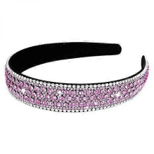 Rhinestone Headband Women Girls Fashion Headband Pink Headband Sparkly Crystal Diamond Thin Hair Band Hair Accessories For Women Girls5.1inch pink