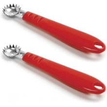 Équeuteur de fraises et vide-tiges de tomates en acier inoxydable (lot de 2)