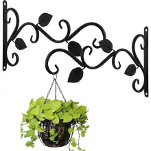 Hanging Basket Brackets, Iron Wall Hanging Hooks, Metal Outdoor Hanging Brackets with Screws, Garden Decoration for Plants Lanterns Wind Chimes (