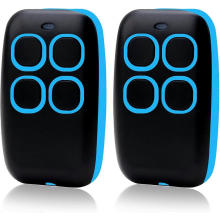 2PCS 4 in 1 Universal Remote Control for Gates and Garages - Multi-frequency Rolling Code Remote Control from 250 to 913 MHz, Self-learning Programme
