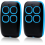 2PCS 4 in 1 Universal Remote Control for Gates and Garages - Multi-frequency Rolling Code Remote Control from 250 to 913 MHz, Self-learning Programme 1