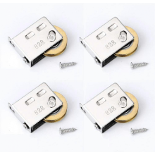 ruedas de puerta de aleación de aluminio para puerta corrediza de cobre con ventana de guillotina de 14 mm de radio.