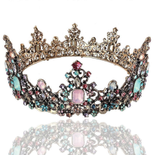 Queen Crown - Rhinestone Wedding Crowns and Tiaras for Women, Costume Party Hair Accessories with Gemstones,16*16*5.5cm