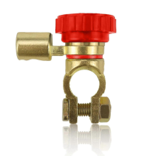 Battery Disconnect Switch Battery Cut Off Kill Switch 12v Universal Zinc Alloy Battery Cut Off Kill Switch for 15-17mm Car Battery Head (Red)
